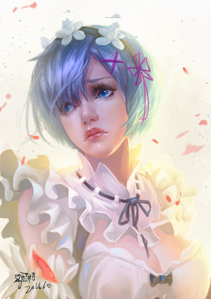 rem (re:zero kara hajimeru isekai seikatsu) drawn by hung_wan_yu