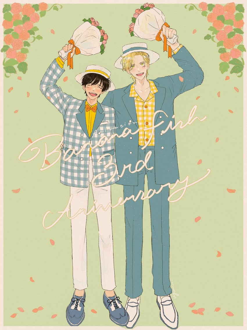 ash lynx and okumura eiji (banana fish) drawn by yu_ru_lull