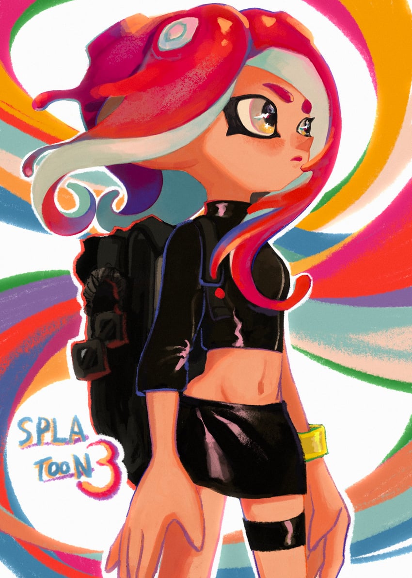 octoling player character, octoling girl, and agent 8 (splatoon and 2 more) drawn by ka1_(k4k37)