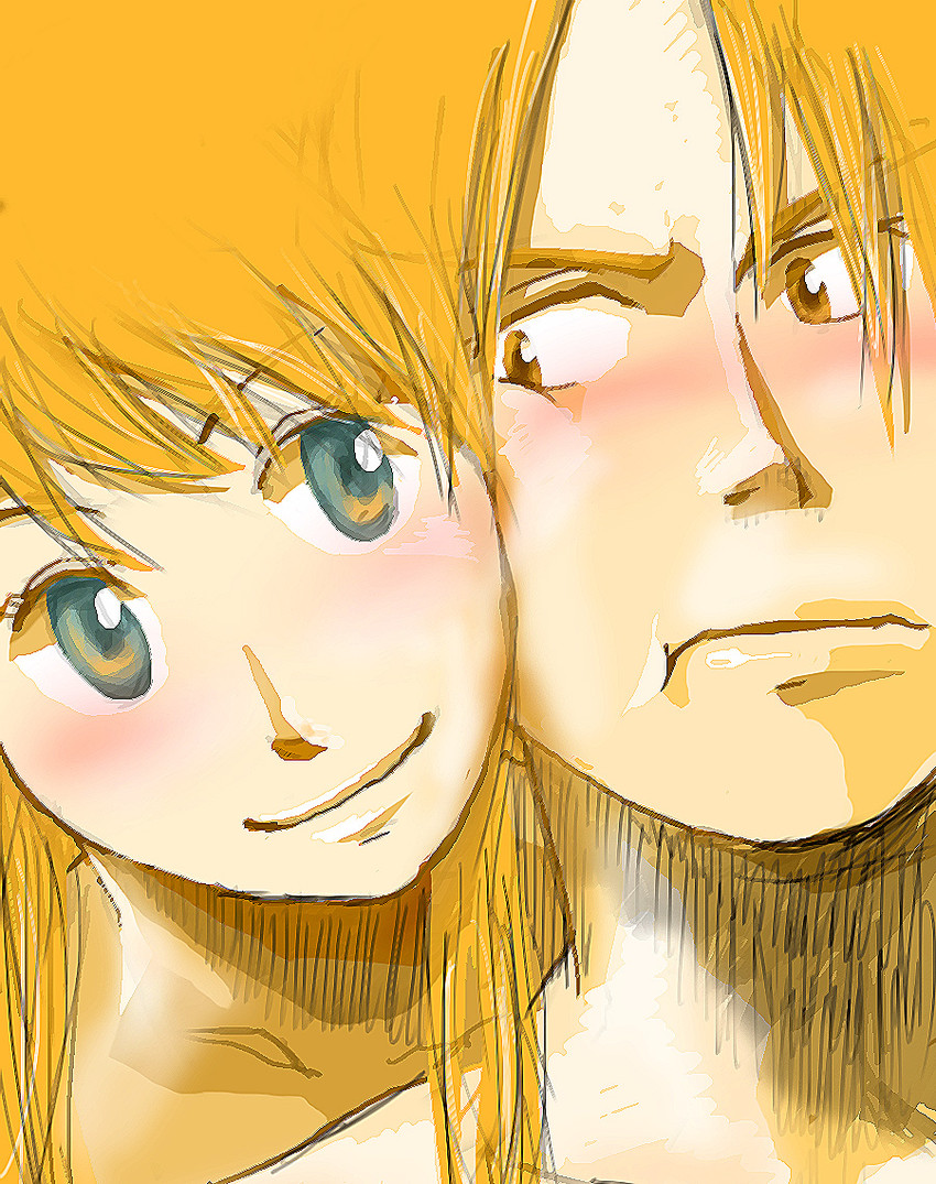 edward elric and winry rockbell (fullmetal alchemist) drawn by sitc