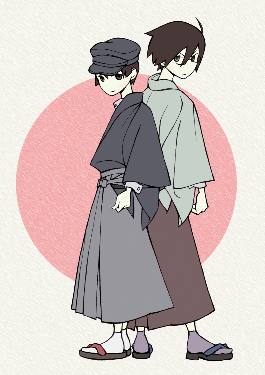itoshiki nozomu and kudou jun (sayonara zetsubou sensei) drawn by t_ooon