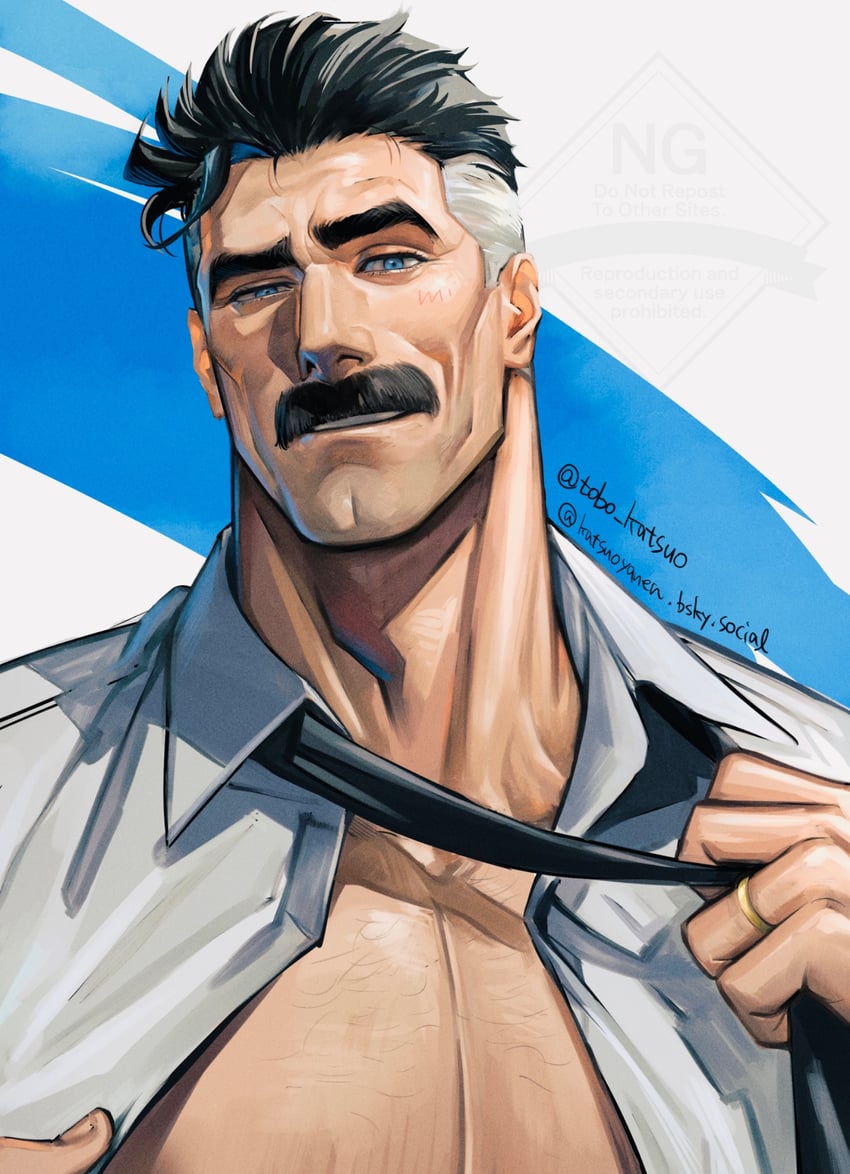 omni-man and nolan grayson (invincible) drawn by tobo_katsuo