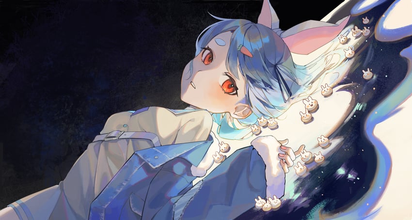 usada pekora and pekomon (hololive) drawn by may.l