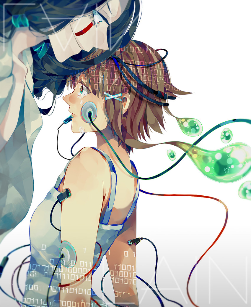 iwakura lain and eiri masami (serial experiments lain) drawn by seriko_(seo77000)