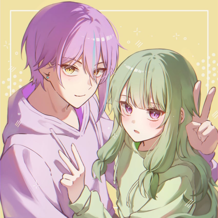 kusanagi nene and kamishiro rui (project sekai) drawn by plata_0514