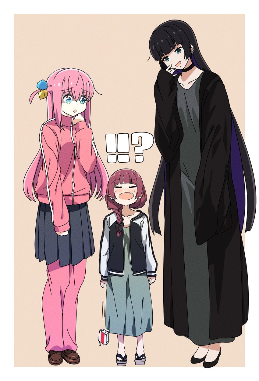 gotoh hitori, hiroi kikuri, and pa-san (bocchi the rock!) drawn by goumonsha