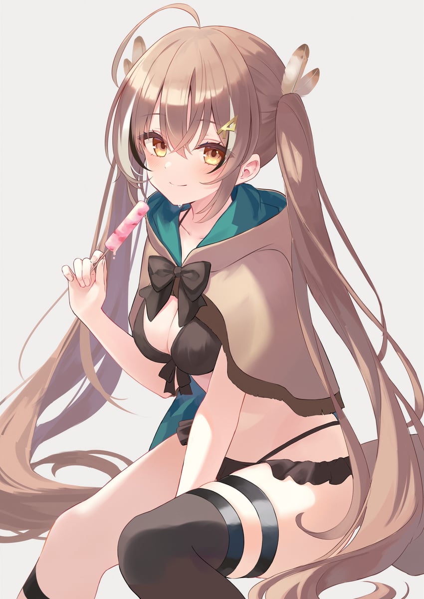 nanashi mumei (hololive and 1 more) drawn by azuuru