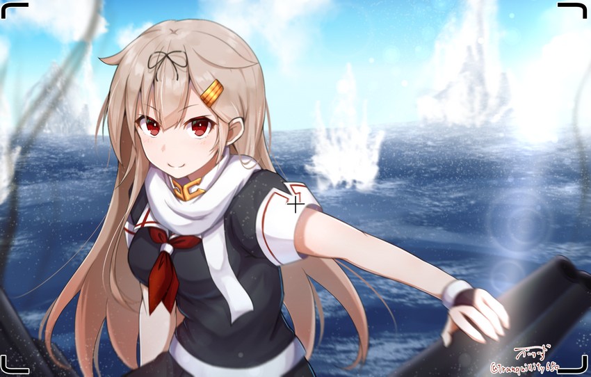 yuudachi and yuudachi kai ni (kantai collection) drawn by baileys_(tranquillity650)