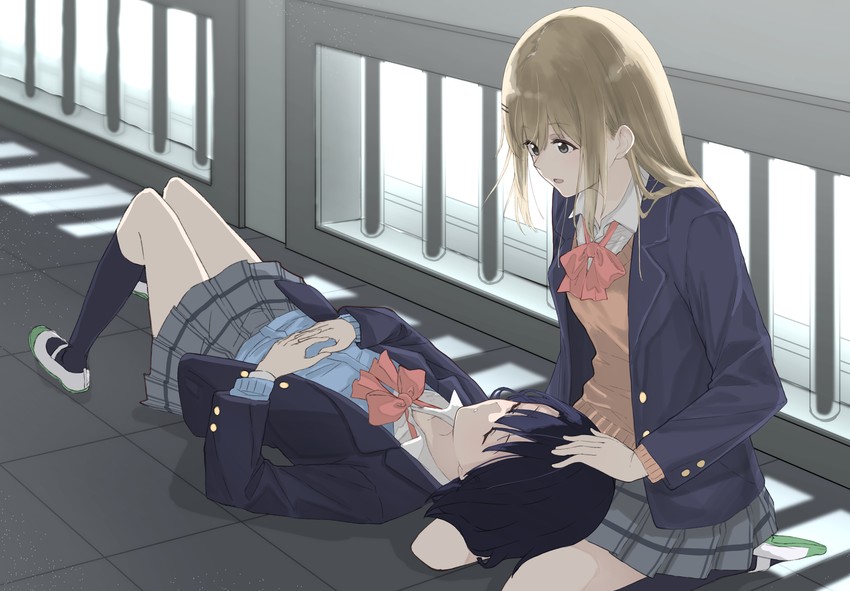 adachi sakura and shimamura hougetsu (adachi to shimamura) drawn by masaki