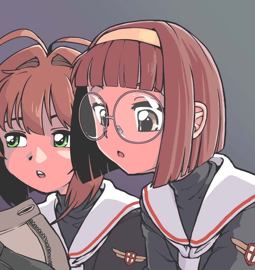 kinomoto sakura and yanagisawa naoko (cardcaptor sakura) drawn by jarv