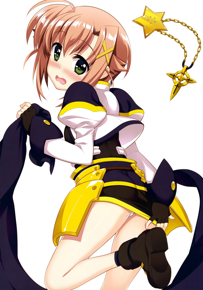 yagami hayate, schwertkreuz, miura rinaldi, and star saber (lyrical nanoha and 1 more) drawn by fujima_takuya