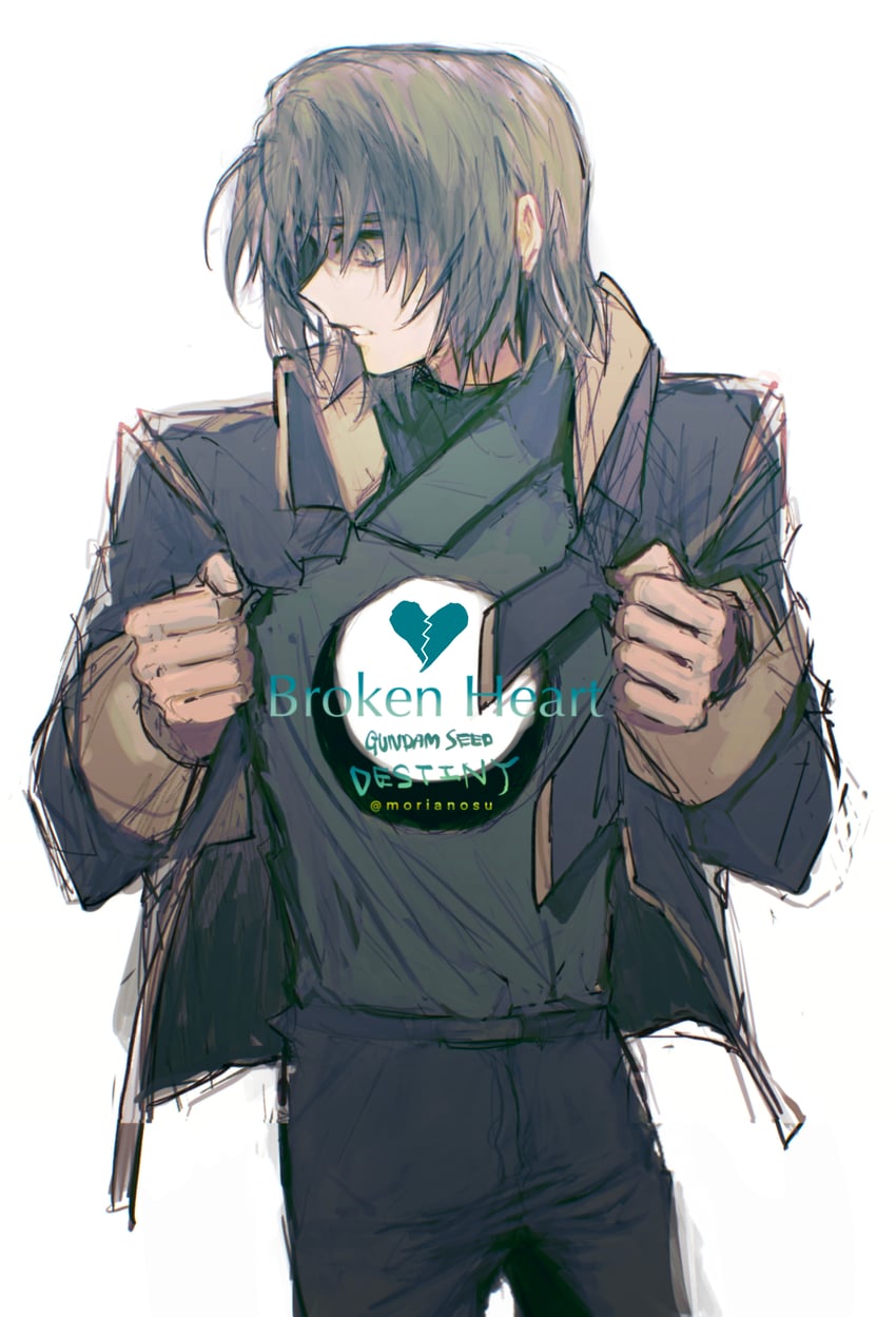 athrun zala (gundam and 1 more) drawn by she_(morianosu)