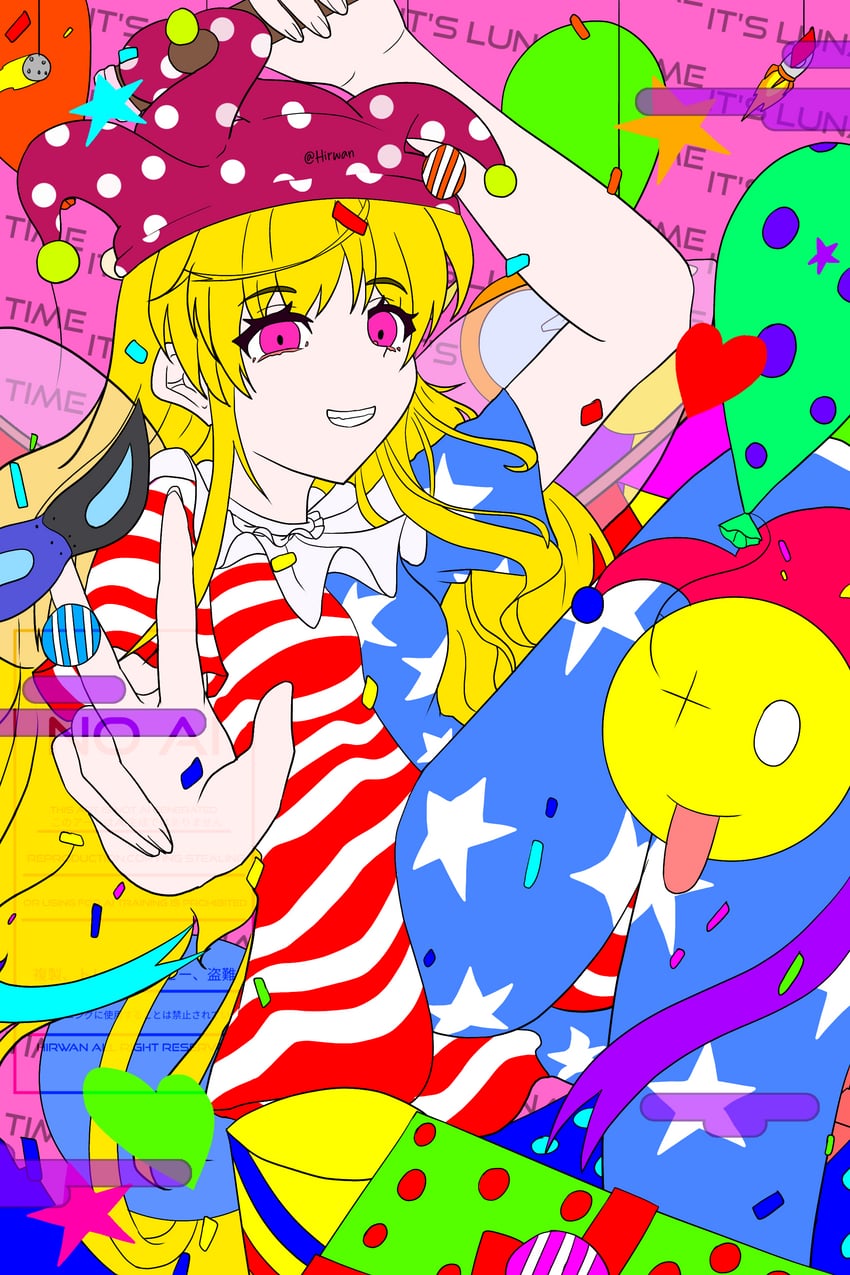 clownpiece (touhou and 1 more) drawn by hirwannew