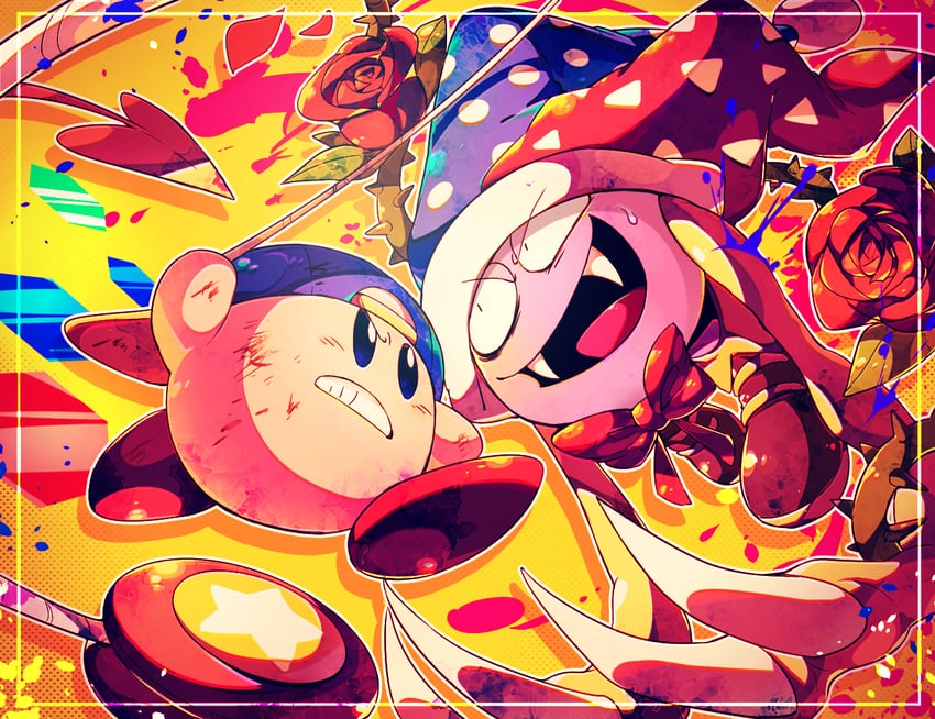 kirby, marx, and yo-yo kirby (kirby and 1 more) drawn by shirushiki