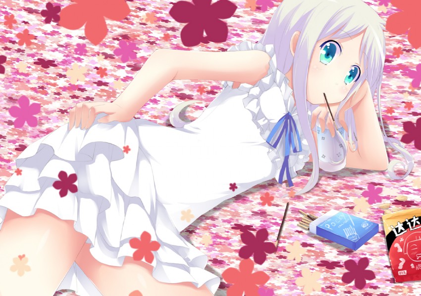 honma meiko (ano hi mita hana no namae wo bokutachi wa mada shiranai.) drawn by liong