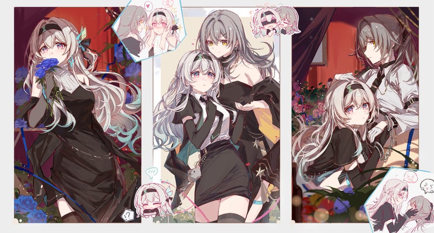 trailblazer, firefly, and stelle (honkai and 1 more) drawn by yajuu