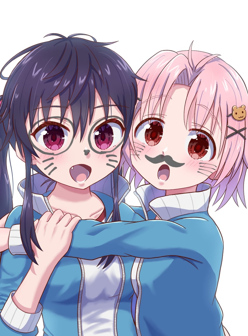 ebisuzawa kurumi and takeya yuki (gakkou gurashi!) drawn by rokkii_(pixiv77873722)