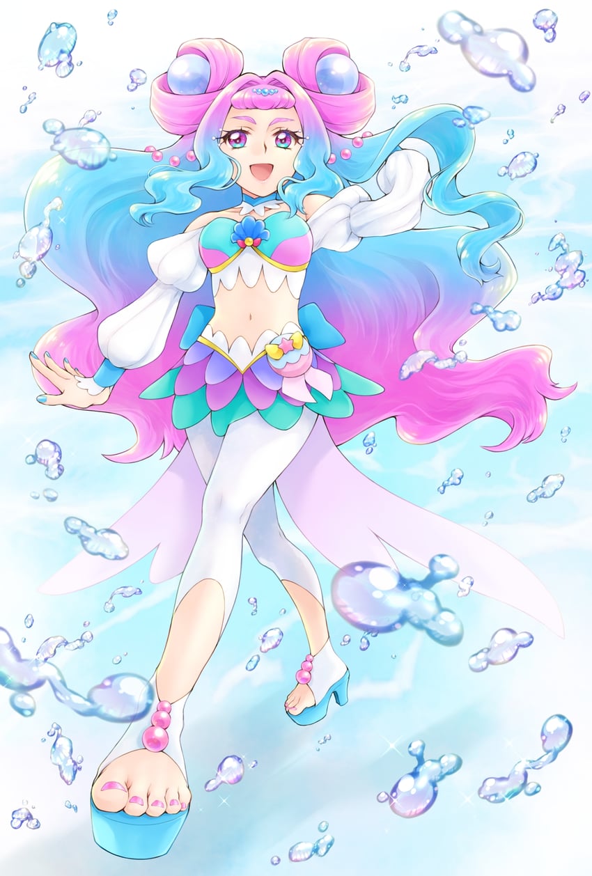 laura la mer and cure la mer (precure and 1 more) drawn by aizen_(syoshiyuki)