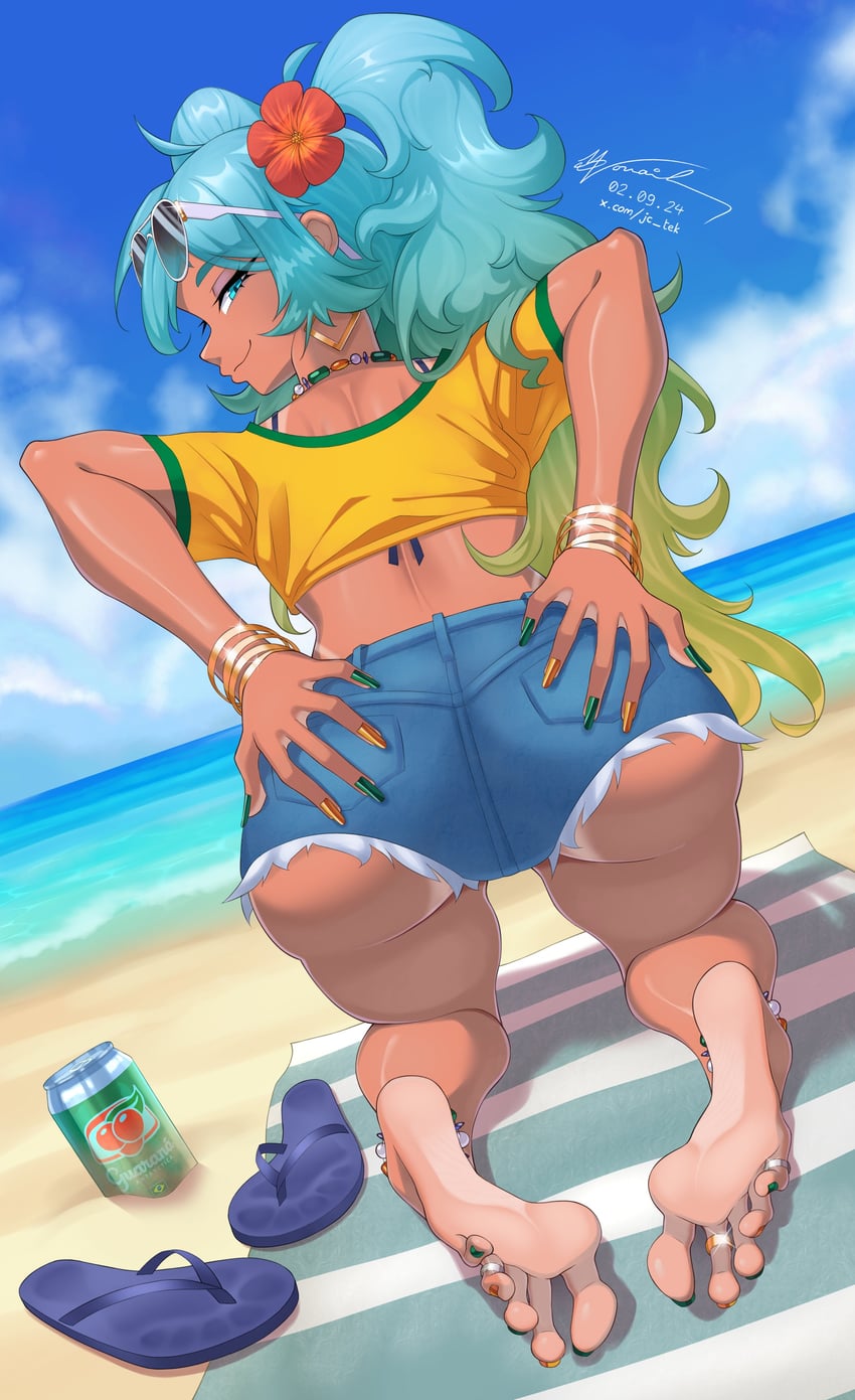hatsune miku and brazilian miku (vocaloid) drawn by jc_tek