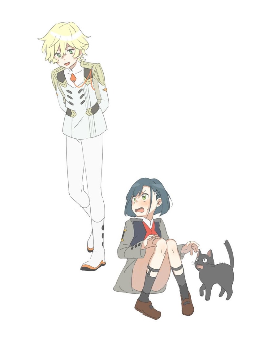 ichigo and nine alpha (darling in the franxx) drawn by unapoppo