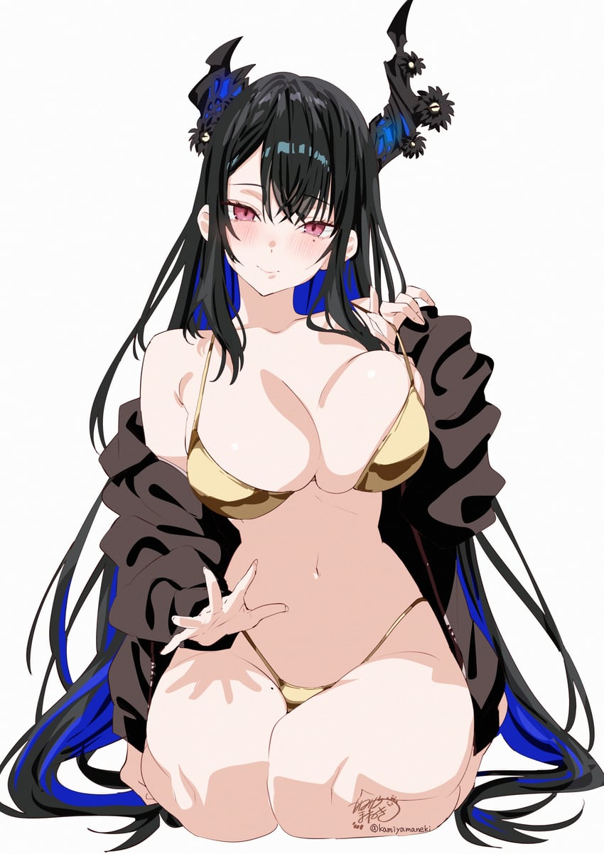 nerissa ravencroft (hololive and 1 more) drawn by kamiya_maneki