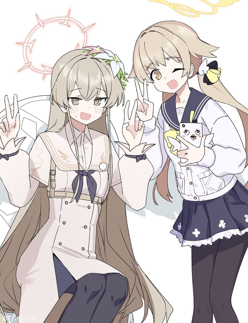 hifumi, peroro, and nagisa (blue archive) drawn by aji_aji_nori