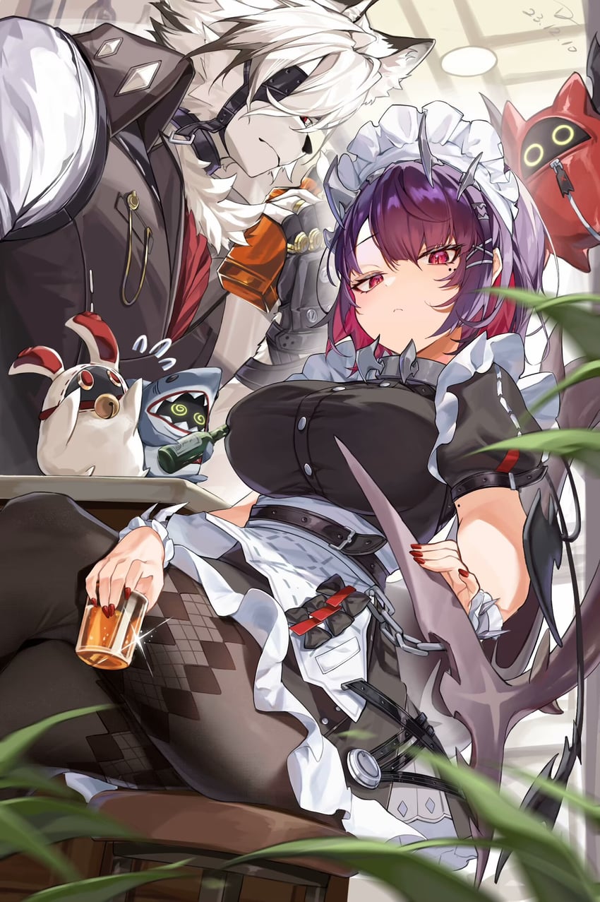 ellen joe and von lycaon (zenless zone zero) drawn by longchuan