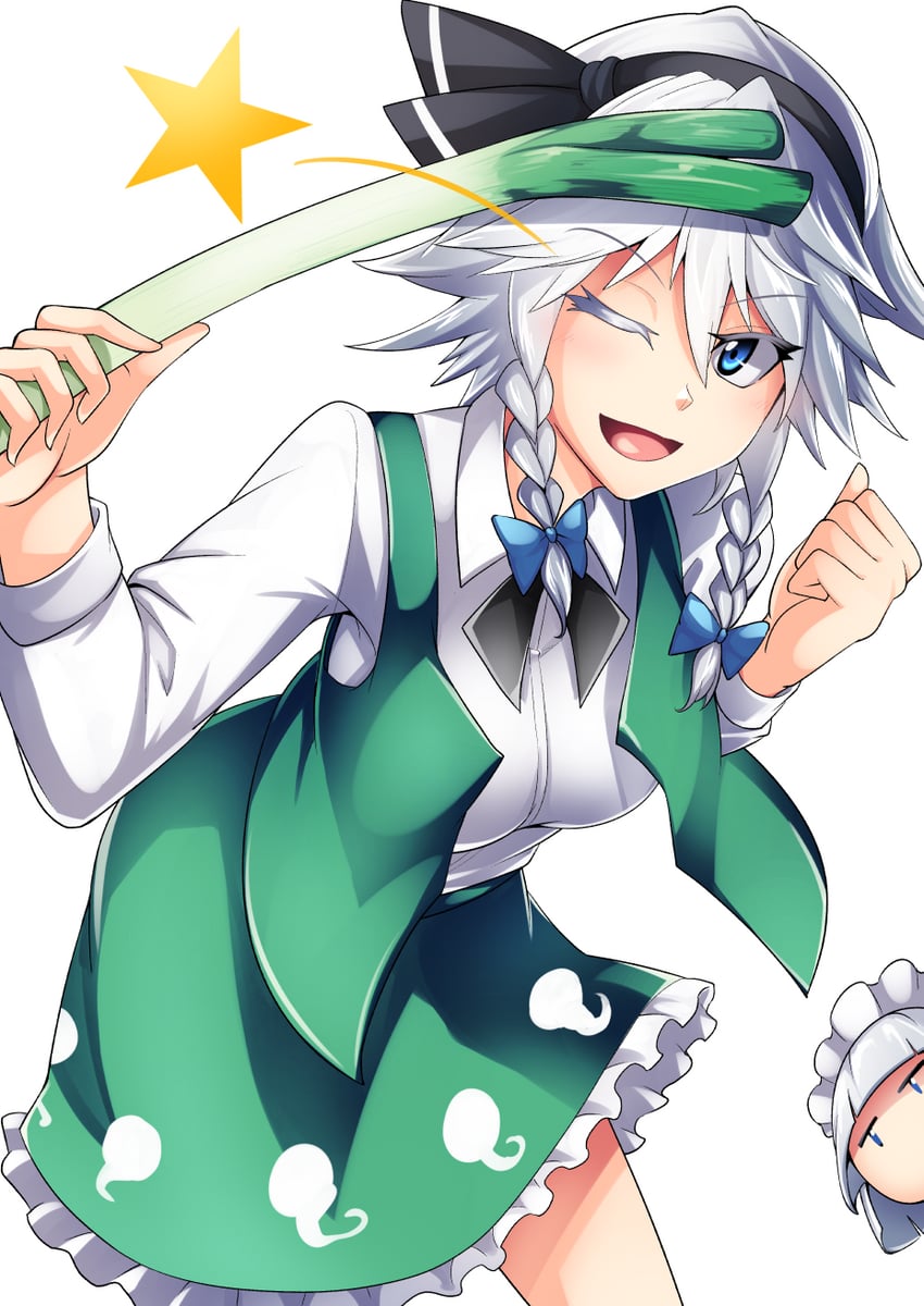 izayoi sakuya and konpaku youmu (touhou) drawn by ashiroku_(miracle_hinacle)