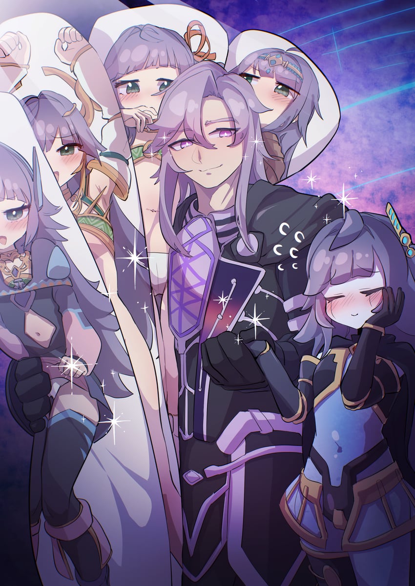 ib, crowned by the world chalice, galatea the orcust automaton, ningirsu, longirsu the orcust orchestrator, and 3 more (yu-gi-oh!) drawn by c_civciv