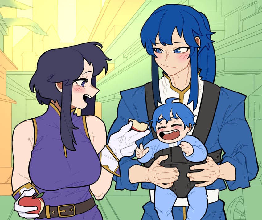 seliph, larcei, and selia (fire emblem and 1 more) drawn by loopvoid
