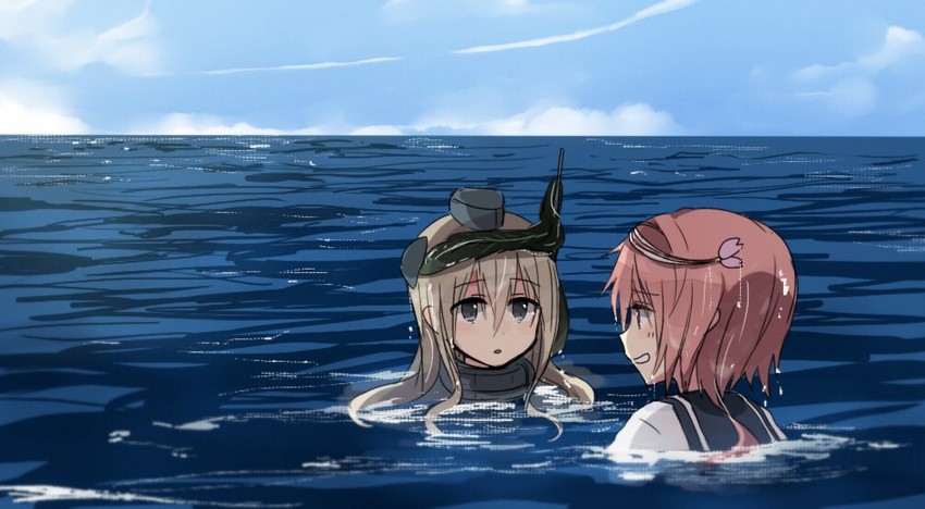 i-58 and u-511 (kantai collection) drawn by annin_musou