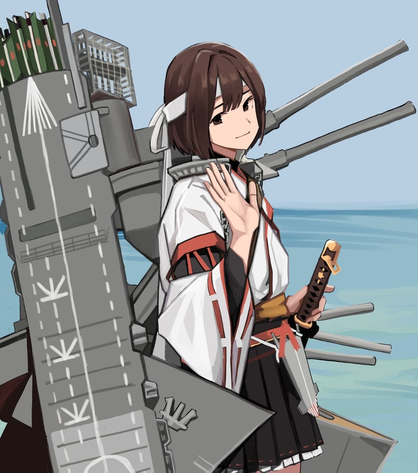 hyuuga and hyuuga kai ni (kantai collection) drawn by wani_(perfect_han)