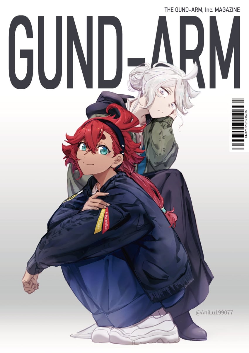 suletta mercury and miorine rembran (gundam and 1 more) drawn by ani_lu