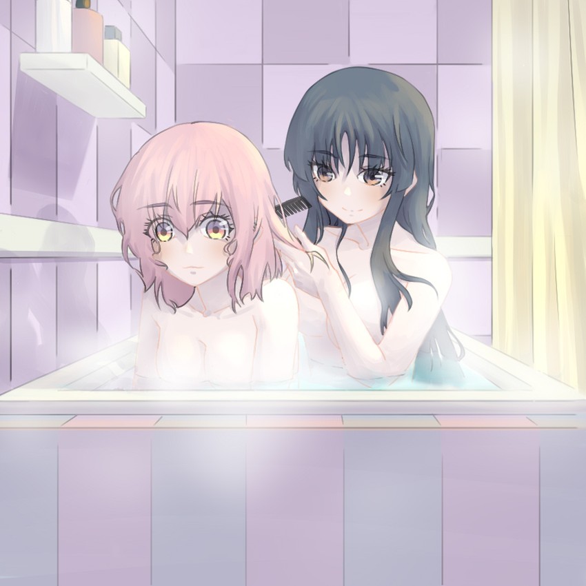 hitotsuyanagi riri and shirai yuyu (assault lily) drawn by gakuma
