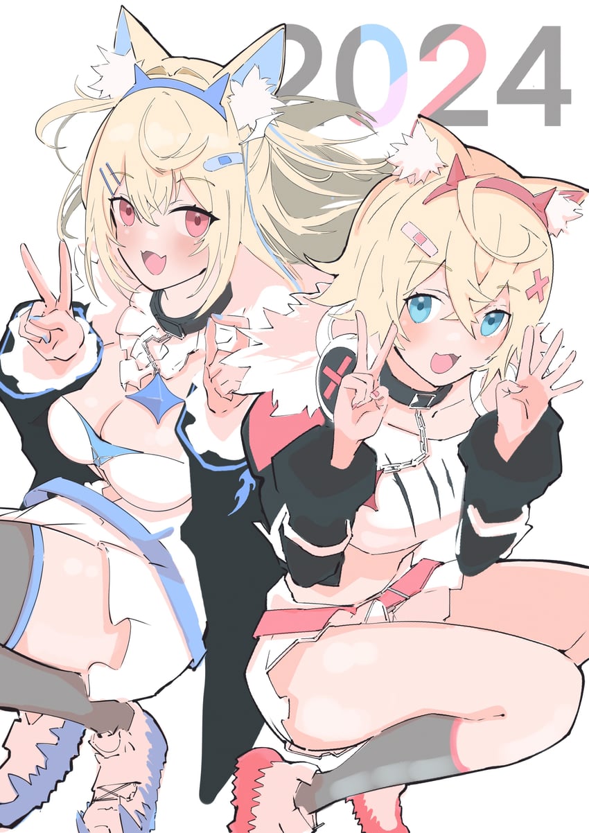 fuwawa abyssgard and mococo abyssgard (hololive and 1 more) drawn by ayumi_(ayumi05888572)