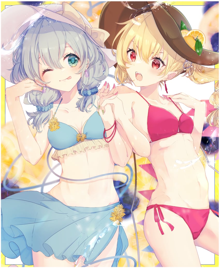 flandre scarlet and komeiji koishi (touhou) drawn by aoi_(annbi)