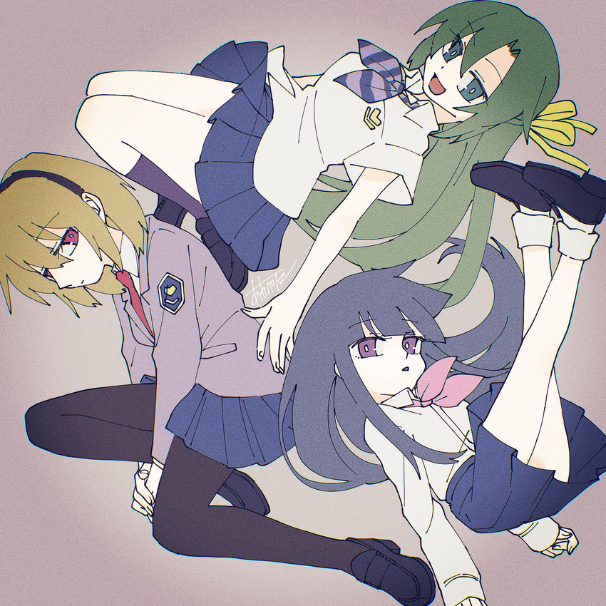 furude rika, houjou satoko, and sonozaki shion (higurashi no naku koro ni and 1 more) drawn by momotarekawa