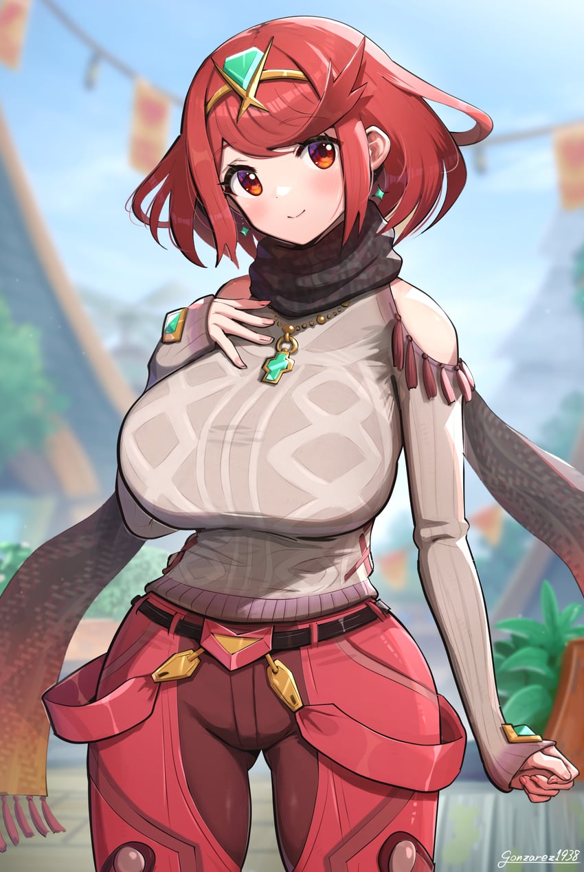 pyra (xenoblade chronicles and 1 more) drawn by gonzarez