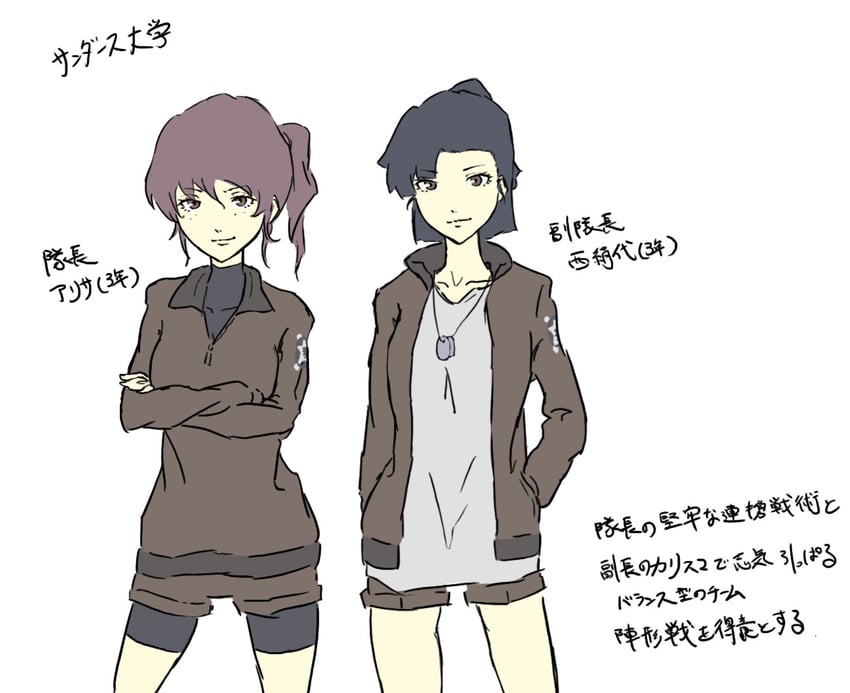 nishi kinuyo and alisa (girls und panzer) drawn by run_the_9tails