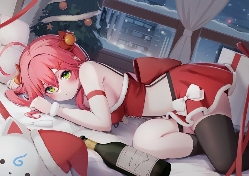 sakura miko and 35p (hololive) drawn by nyan_(reinyan_007)