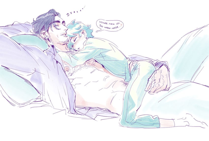 satou kotarou and antonio satou (fairytale police hoe department) drawn by kb-mon