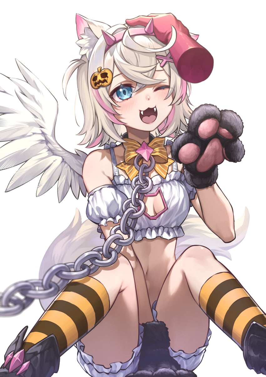 mococo abyssgard (hololive and 1 more) drawn by curry_bowl