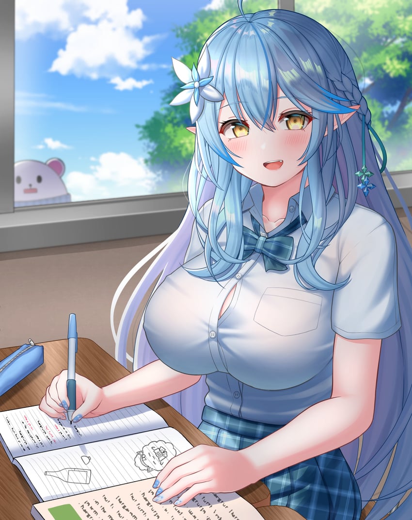 yukihana lamy and daifuku (hololive and 1 more) drawn by nekojima