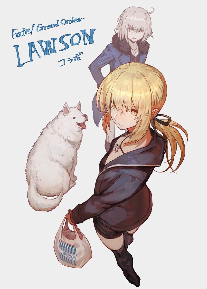 artoria pendragon, jeanne d'arc alter, saber alter, and cavall ii (fate and 2 more) drawn by lack