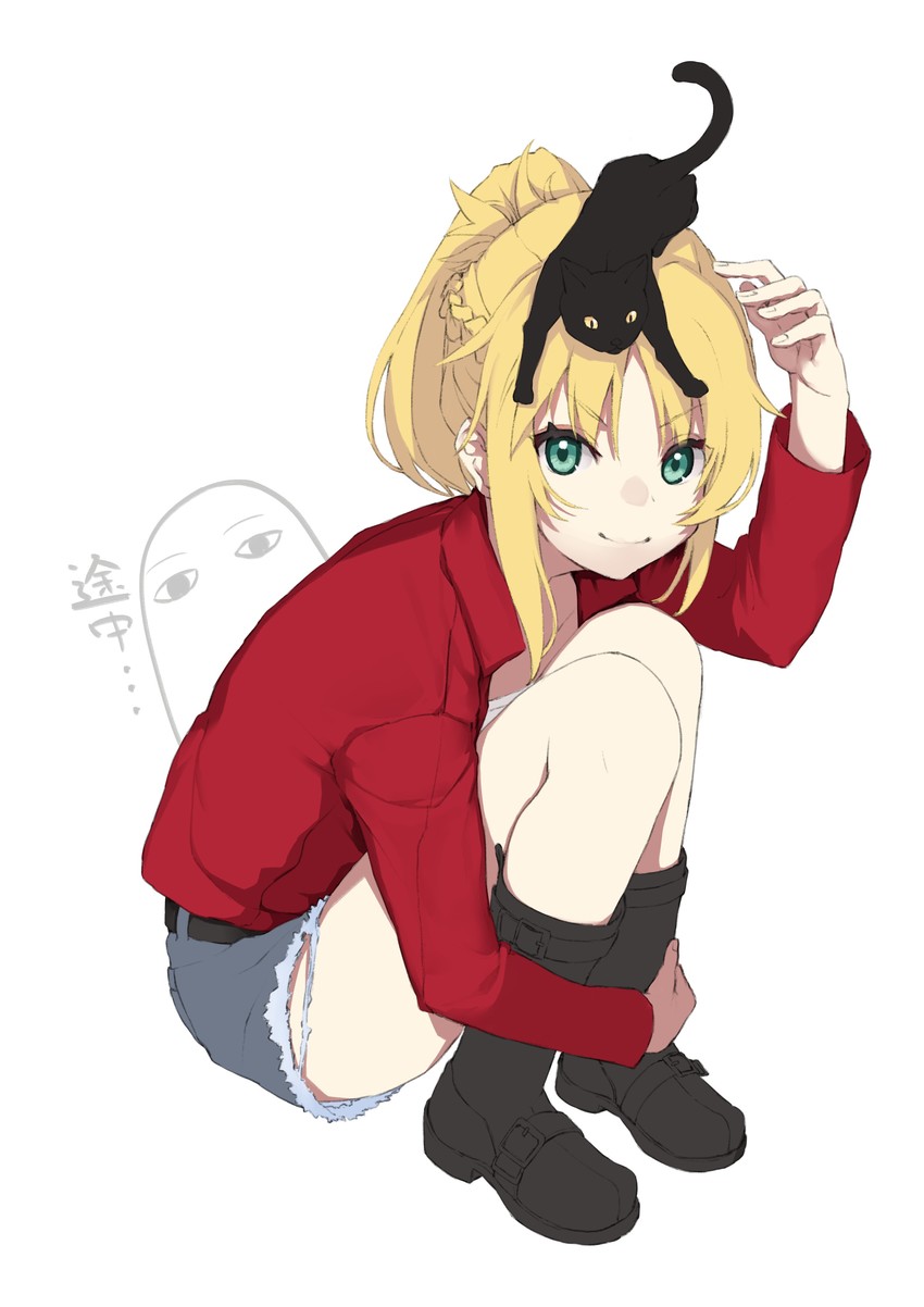 mordred and medjed (fate and 2 more) drawn by mugcup