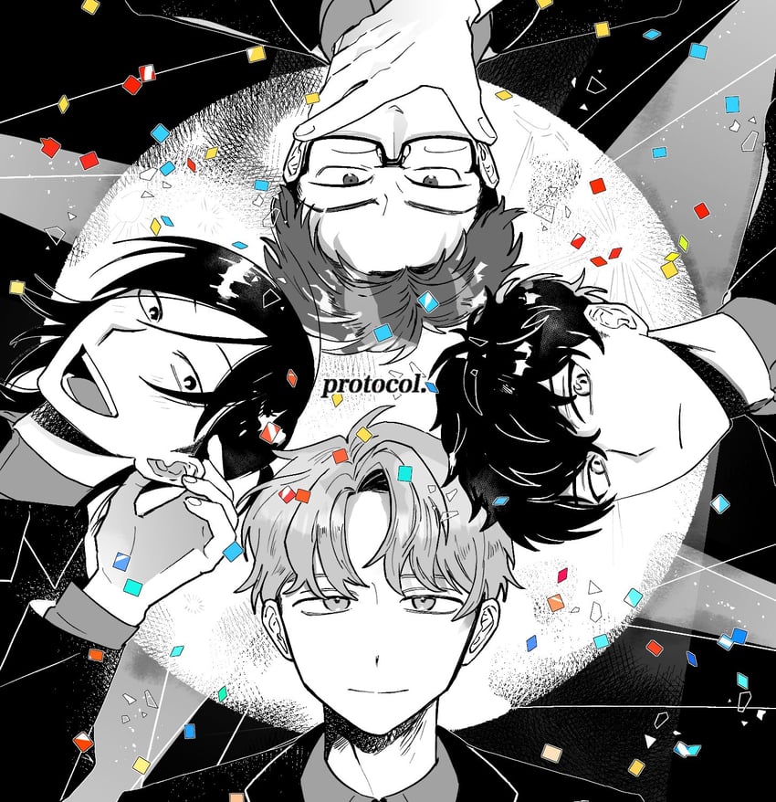 takami kouki, mizuo haruichi, taguchi ryuuya, and tohno gen (futsuu no keion-bu) drawn by search_sausouc