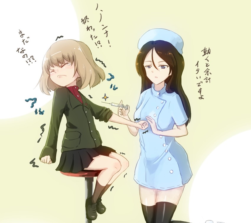 katyusha and nonna (girls und panzer) drawn by jinguu_(4839ms)