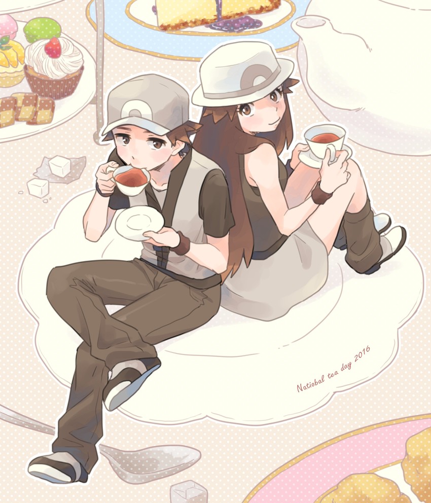 red and leaf (pokemon and 1 more) drawn by pumpkinpan