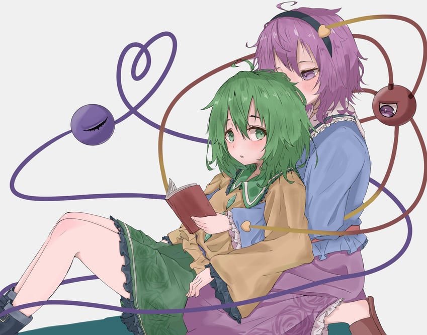 komeiji koishi and komeiji satori (touhou) drawn by furawi
