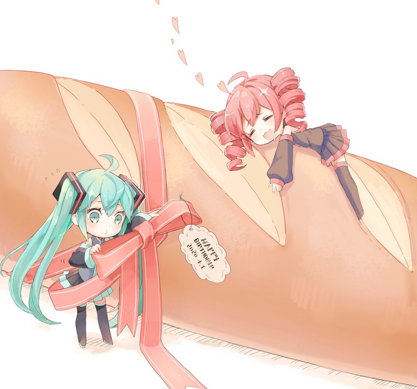 hatsune miku and kasane teto (vocaloid and 1 more) drawn by niwako
